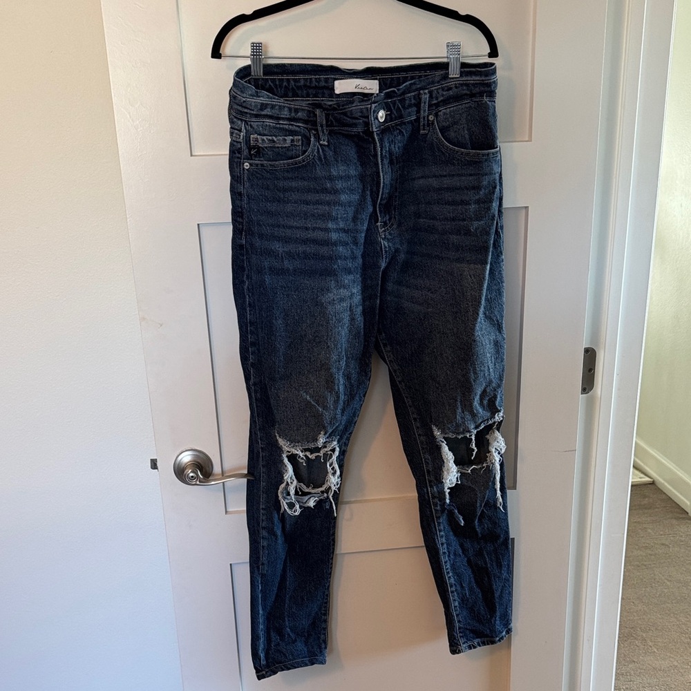 KanCan Dark Blue Distressed Skinny Jeans